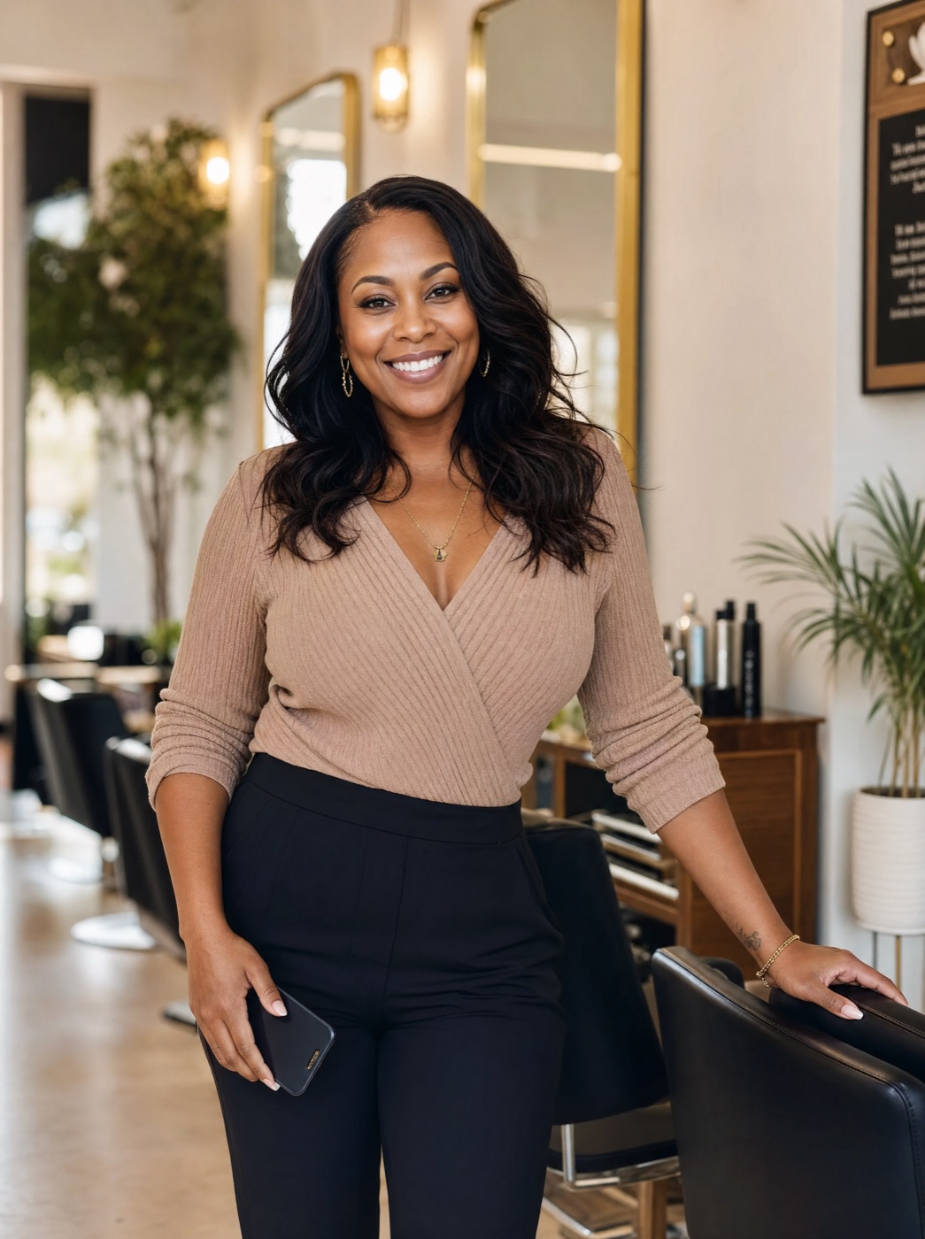 Nia Thompson, salon owner and CallSynclaire customer
