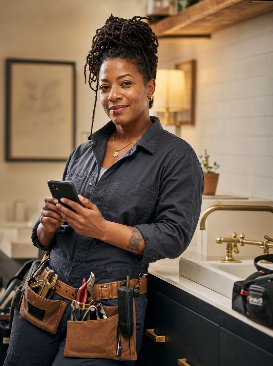 Carla Mendes, plumber and CallSynclaire customer